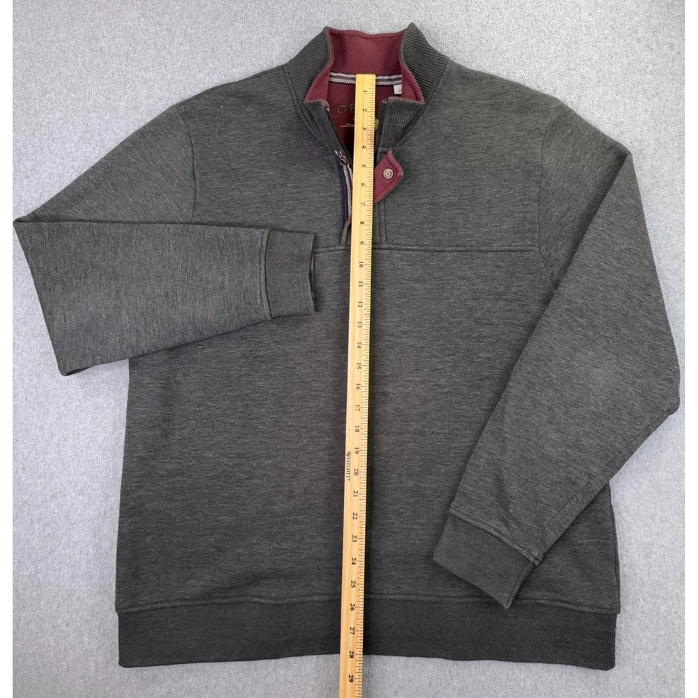 Orvis Sweater 1/4 Zip Pullover Mens XL Gray Long Sleeve Fleece Outdoor‎ Hike - Picture 7 of 7
